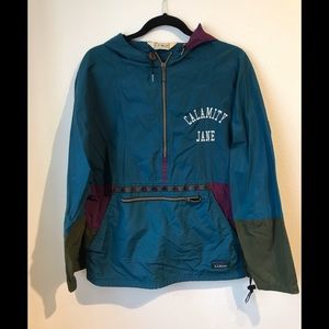 LL Bean mid zip jacket with hood